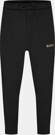 HUGO BOSS Mens Hadiko Wordmark Solid Patterned Joggers in Black - Size X-Large