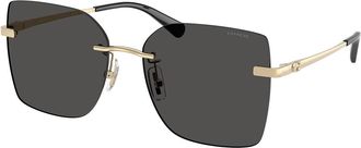 Coach HC7193D CDP45 Asian Fit 900587 Womens Sunglasses Gold Size 57