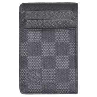 Louis Vuitton Pre-owned Mens Neo Porte-Cartes Damier Card Holder in Grey Coated Canvas - One Size