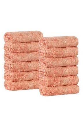 Superior 12-Pack Face Towel Set in Salmon at Nordstrom Rack, Size Washcloth