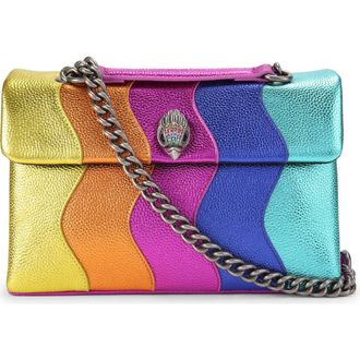 Kurt Geiger Kensington Convertible Leather Crossbody Bag in Rainbow Multi at Nordstrom