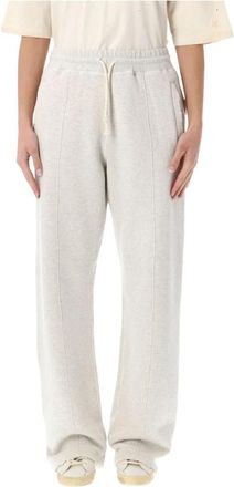 Golden Goose Trainingsbroeken met wijde pijpen en trekkoord - Dames - Sweatpants - Grijs - XS - Katoen - Broeken