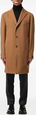 Tagliatore Cappotto in cashmere con tre bottoni - Marrone