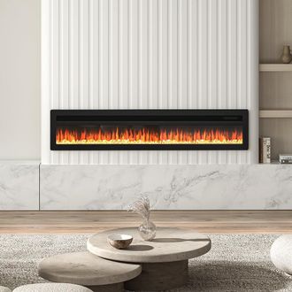 Living and Home Wall Mounted Electric Fireplace with Remote Control - Living and Home | TJ Hughes