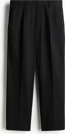 H&M Anzughose Straight Fit - Schwarz