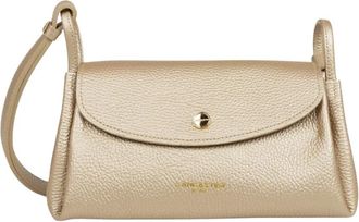 Lancaster Accord&eacute;on Double Crossbody Tas - Dames - Tassen - Beige - Maat: ONE Size Leer