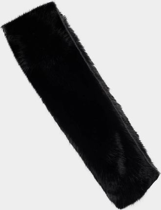 Theia Kay Faux Fox Fur Asymmetric Shrug