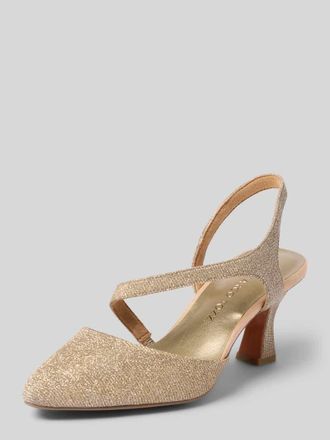 Marco Tozzi Pumps mit Riemchen in Gold, Gr&ouml;&szlig;e 39