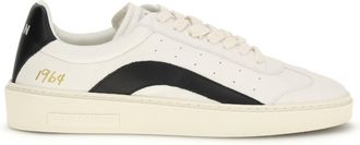 Dsquared2 Mens Sneakers Rider White-Black Calf Leather Trainers White/black