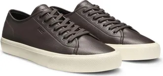BOSS Low-top trainers in grained faux leather