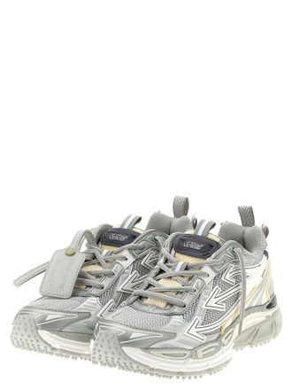 Off-white Mens Silver Polyester Athletic Sneakers