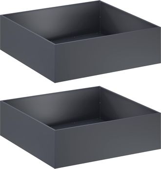 vidaXL Macetero De Jard&iacute;n 2 Uds. Gris Antracita 100 X 100 X 30 Cm Vidaxl