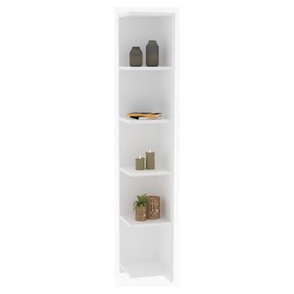 Dmora Librer&iacute;a Tufillo, Biblioteca 5 Estantes, Instalaci&oacute;n Libre, Estructura Vertical, 25x25x160h Cm Blanco