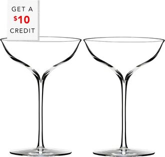 Waterford Set Of 2 Elegance Champagne Belle Coupe Glasses