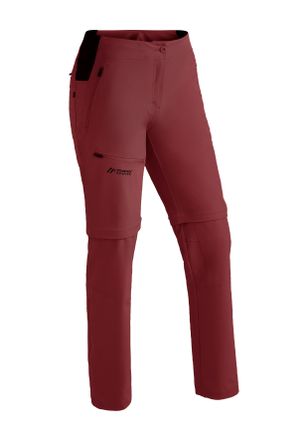 Maier Sports Outdoorhose MAIER SPORTS Latit Zip Vario, Damen, Gr. 42, Normalgr&ouml;ssen, rot (weinrot), 88% Polyester (Recycelt); 12% Elasthan, Hosen Outdoorhose, Dame