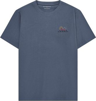 Knowledge Cotton Apparel Regenerative Organic Cotton Chest Print T-Shirt T-Shirt f&uuml;r Herren | blau