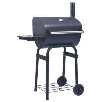 vidaXL Vidaxl - Barbacoa De Carb&oacute;n Con Ahumador Y Estante Inferior Negro