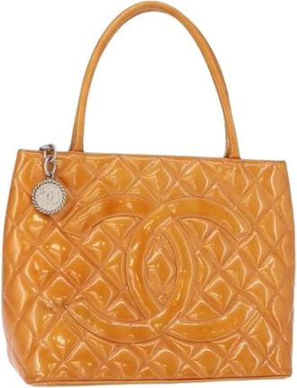 Chanel Pre-owned Handbags, female, Beige, Size: ONE SIZE Pre-owned Vintage Leather Handbag