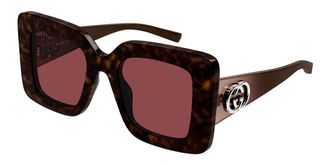 Gucci GG2025S 002 Womens Sunglasses Tortoiseshell Size 49