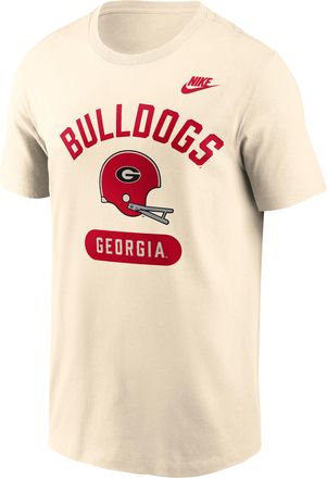 Nike Georgia Legacy Arch Helmet Nike Mens College T-Shirt in White | N19915AUGV-FMQ