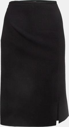 Armani Black Crepe Formal Pencil Skirt XL