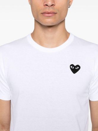 Comme Des Gar&ccedil;ons Heart-Patch T-Shirt - White