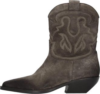 Elena Iachi Texaanse Enkellaarsjes - Dames - Cowboylaarzen - Groen - 36 EU - Leer - Schoenen