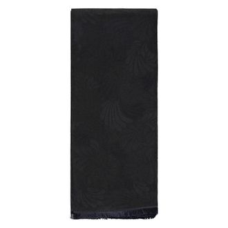 Ermenegildo Zegna Scarves, male, Black, Size: ONE SIZE Silk Scarf with Fringes