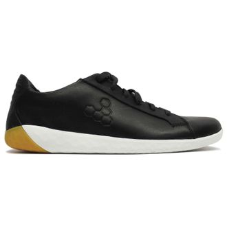 Vivobarefoot Geo Court II Leather Womens Lace Up Trainers - Obsidian - Size:UK 3.5