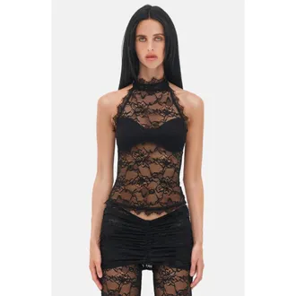 OW Collection Selah Lace Top in Black at Nordstrom, Size X-Small
