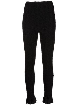Alexander Wang Legging met ruche afwerking - Zwart