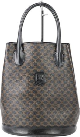 Celine Brown Pvc Handbag Tote Bag (Pre-Owned)