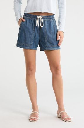 James Perse Drawstring Denim Shorts in Med Wash at Nordstrom Rack, Size 3 (Fits Like 8-10 Us)