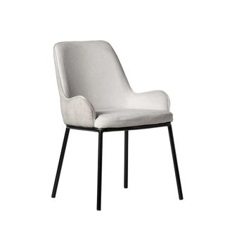 Klast Silla de comedor de tela gris 55x84 cm
