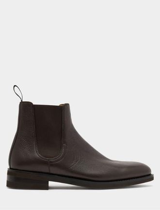 Bally Scribe Un Bootie in Grained Leather in Brown at Nordstrom, Size 44.5