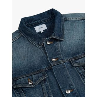 Rhude WomenS Light Indigo Denim Oversized Jacket, Size M