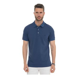 Fay Polo Shirts, male, Blue, Size: 3XL Short Sleeve Polo Shirt
