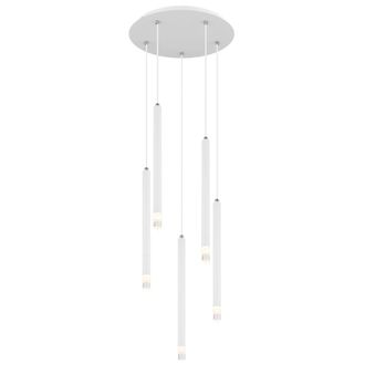 Netlighting Ryan Cluster Pendant Ceiling Light White Matt 5x G9