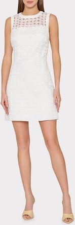 Milly Moira Lace Sleeveless Minidress in White at Nordstrom, Size 12