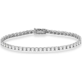 Allurez Eternity Lab Diamond Tennis Bracelet 14k in White Gold at Nordstrom, Size 7