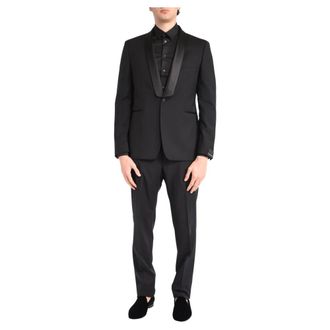 Tagliatore Single Breasted Suits, male, Black, Size: 3XL Single-breasted Suit