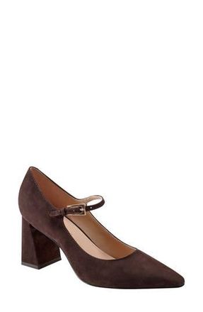 Marc Fisher Nollie Pointed Toe Pump in Dark Brown Suede at Nordstrom Rack, Size 6