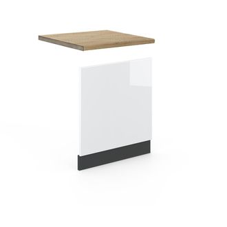 Vicco Panel Frontal Fame-line, Blanco Alto Brillo, 60 Cm, Et Roble
