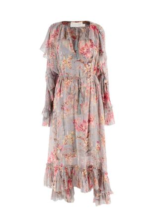 Zimmermann Floral Mercer Silk Maxi Dress Size S