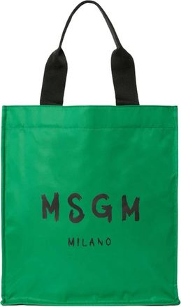 Msgm Signature Shopping - Heren - Shoppers - Groen - ONE Size - Polyester - Tassen