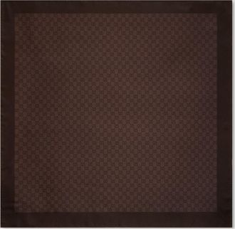 Gucci GG Silk Twill Jacquard Carr&eacute;, Brown