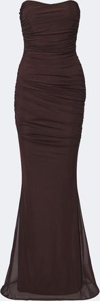 Retrof&ecirc;te Retrof&ecirc;te Isadore draped strapless mesh dress