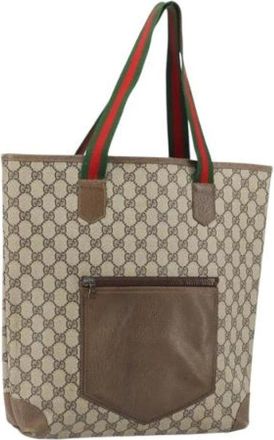 Gucci Pre-owned Tote Bags, female, Beige, Size: ONE SIZE Pre-owned Plastic Tote Bag