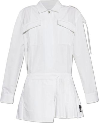 Off-white Kleedjes, Dames, Wit, S, Katoen, Overhemdjurk