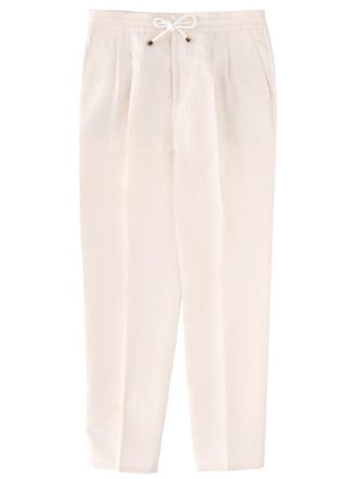 Brunello Cucinelli Off White Relaxed Drawstring Pants